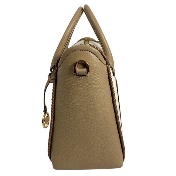 NWT $598 MICHAEL KORS Carine LRG Top Zip Satchel Double Handle + Crossbody Strap - Picture 2 of 8